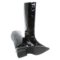 Gucci Patent leather boots in black