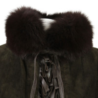 Christian Dior Coat with fox fur trim