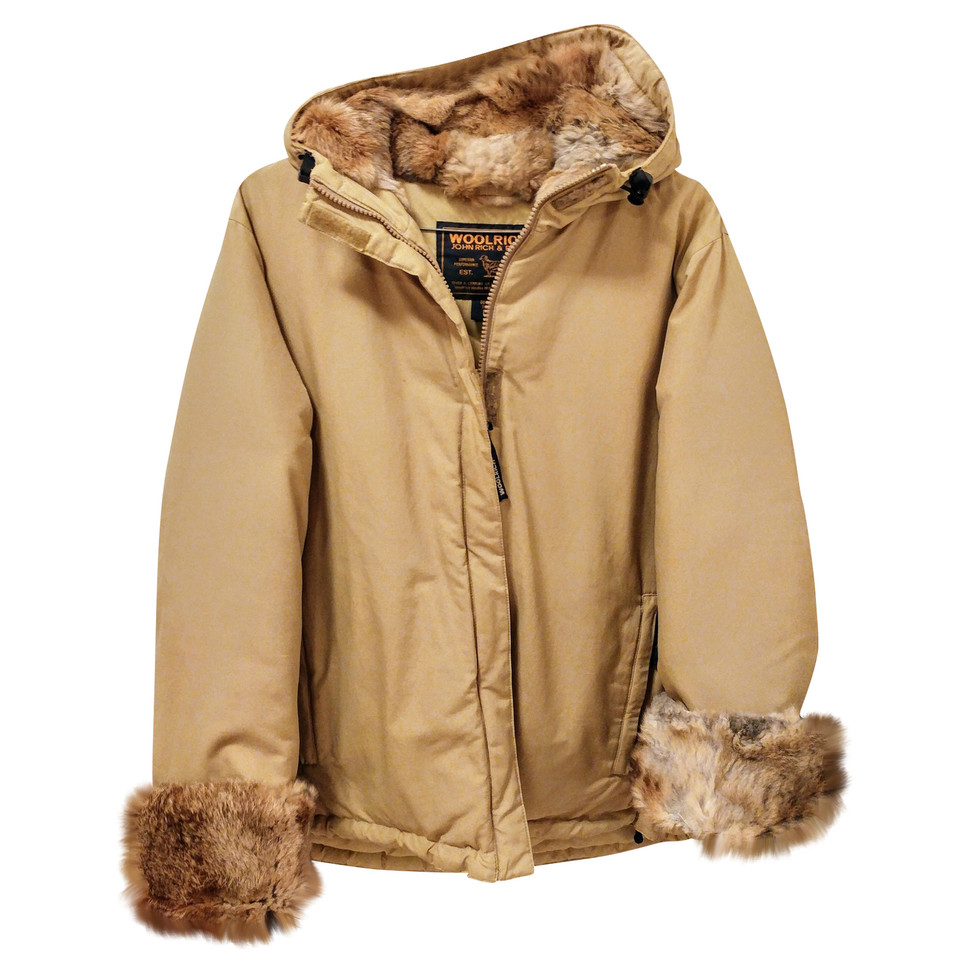 Woolrich Giacca/Cappotto in Tela in Beige
