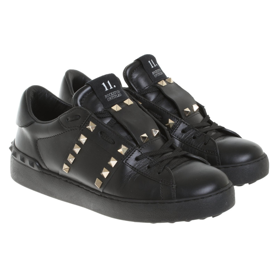 Valentino Garavani Sneaker in Pelle in Nero