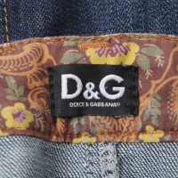 D&G Denim skirt with inserts
