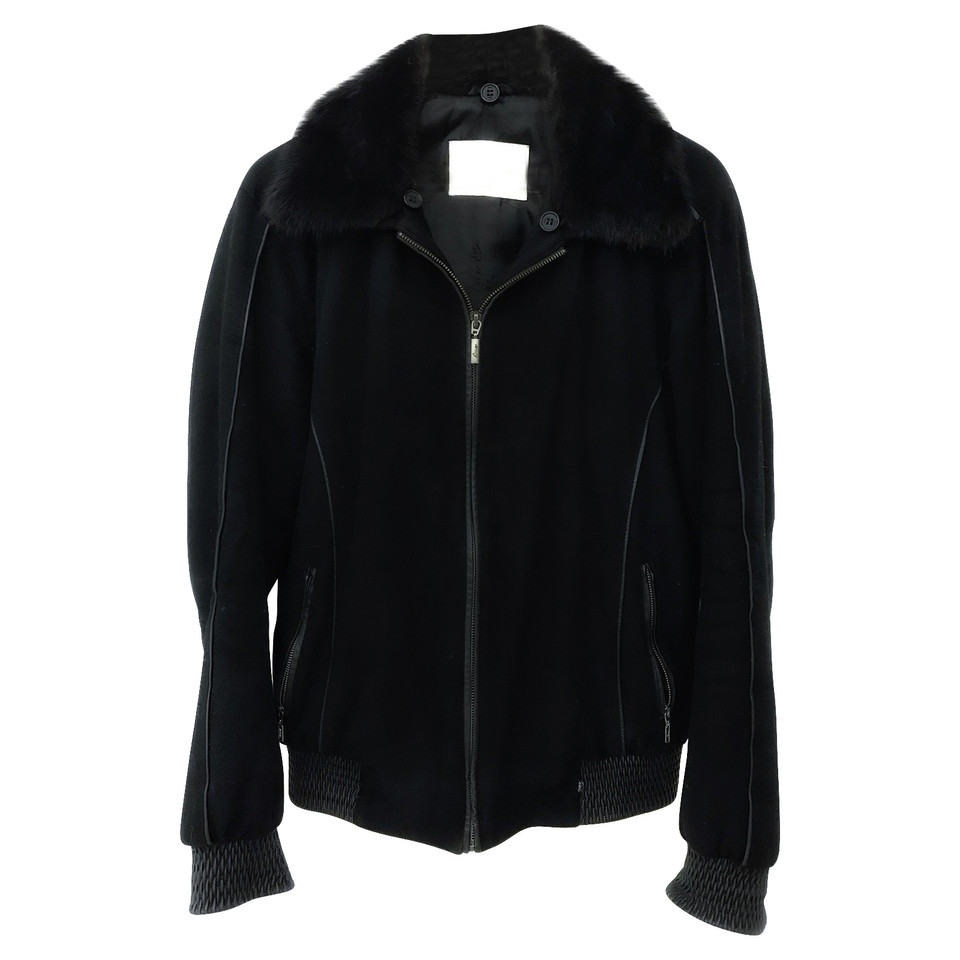 Brioni Jacket/Coat Cashmere in Black