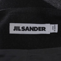 Jil Sander Gonna in lana con dettagli in feltro