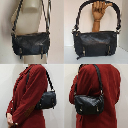 Versus Handtasche aus Leder in Schwarz
