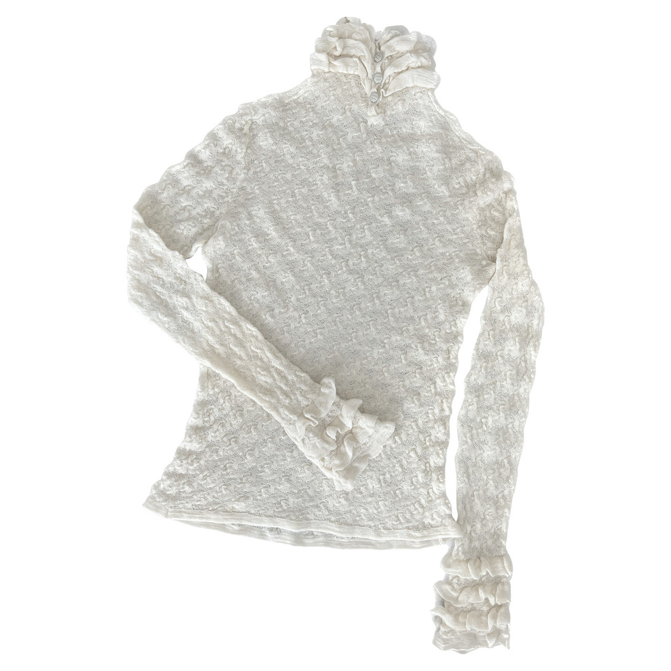 Chanel Tricot en Laine en Crème