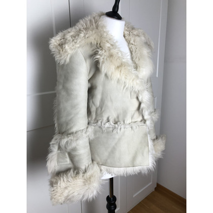 Gucci Jacket/Coat Leather in Cream