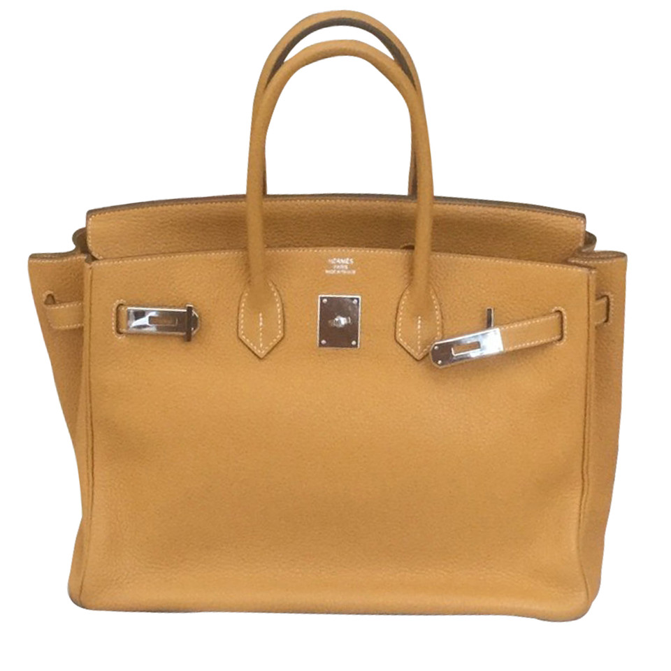 Hermès Handtasche aus Leder in Gelb