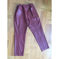 Yves Salomon Trousers Leather in Brown