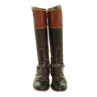 La Martina La Martina leather boots in two shades of Brown 