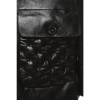 Chanel Oberteil aus Leder in Schwarz