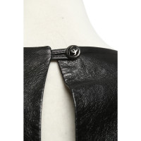 Chanel Oberteil aus Leder in Schwarz