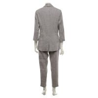 Stefanel Costume en blanc / taupe