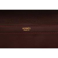 Hermès Täschchen/Portemonnaie aus Leder in Bordeaux