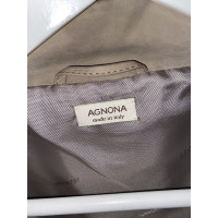 Agnona Jacket/Coat Leather in Beige