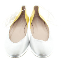 Escada Ballerina's in zilver / geel