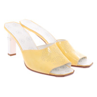 Chanel Sandals Leather in Yellow