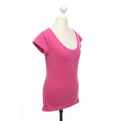 Emporio Armani Top en Coton en Rose/pink
