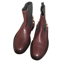Balenciaga Ankle boots Leather in Bordeaux