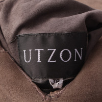 Utzon Jacke/Mantel aus Leder in Beige