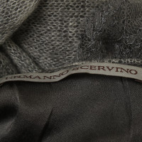 Ermanno Scervino robe de laine en gris avec de la dentelle
