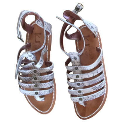 K Jacques Sandals Leather in Beige