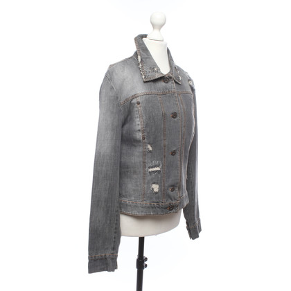 Sportmax Jacke/Mantel aus Baumwolle in Grau