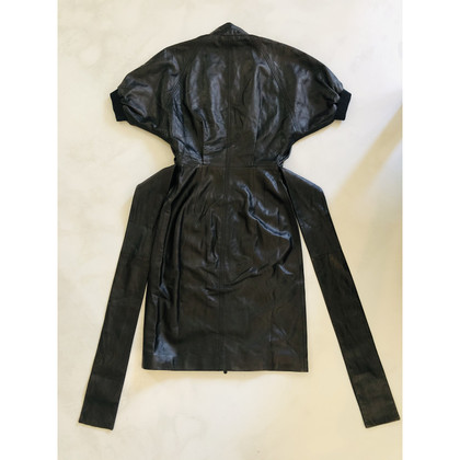 Bottega Veneta Kleid aus Leder in Schwarz