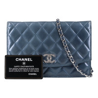 Chanel Wallet on Chain en Cuir verni en Bleu