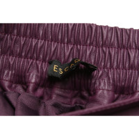 Escada Paire de Pantalon en Cuir en Bordeaux