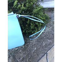 Christian Dior Clutch Bag Leather in Turquoise