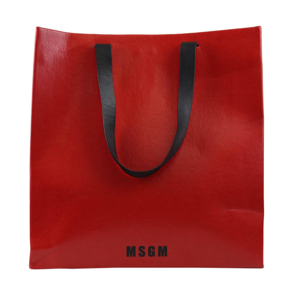 Msgm Handtasche aus Leder in Rot