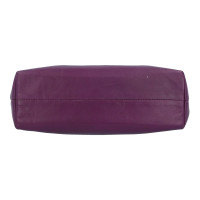 Gianni Versace Täschchen/Portemonnaie aus Leder in Violett