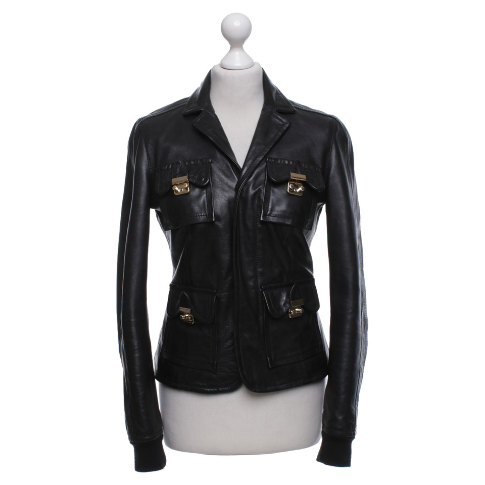 Dsquared2 Leather jacket in black