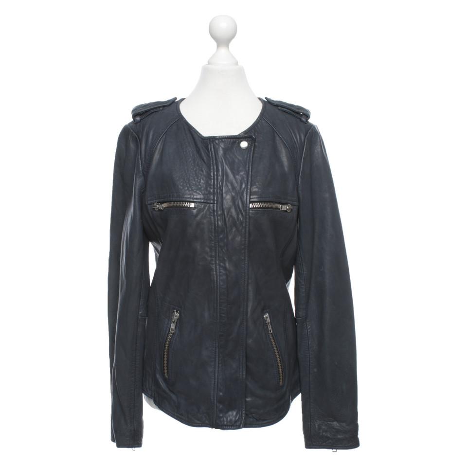 Isabel Marant Etoile Jacke/Mantel aus Leder in Grau