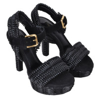 Dolce & Gabbana Sandales en Cuir en Noir