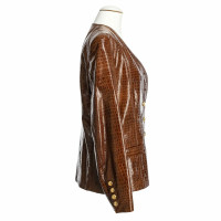 Escada Jacket/Coat Leather in Brown