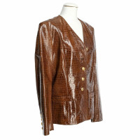 Escada Jacket/Coat Leather in Brown