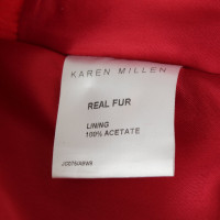 Karen Millen Bolero di pelliccia in rosso