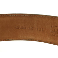 Moschino Leather belt in cream white