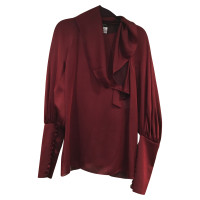 Chanel Blazer in Seta in Bordeaux