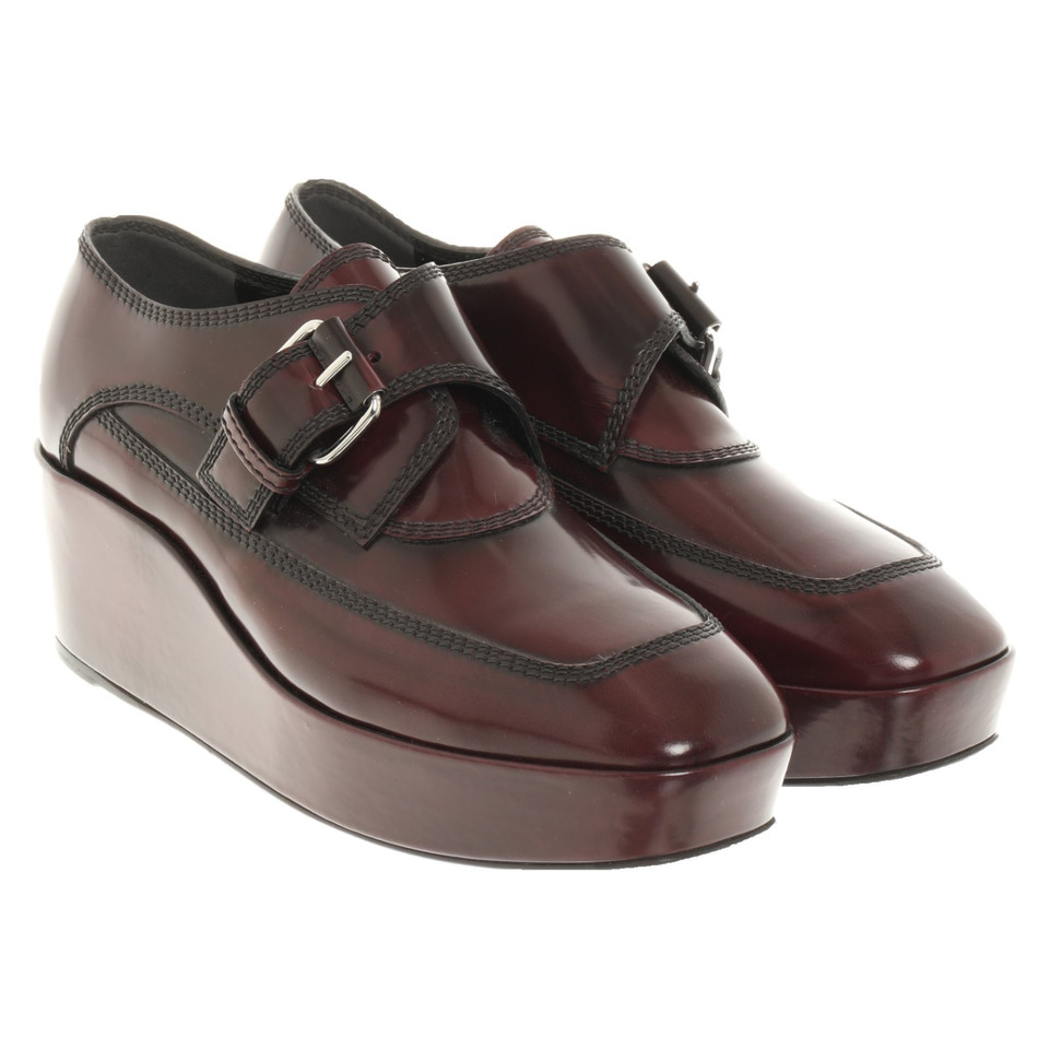 Balenciaga Lace-up shoes Leather in Bordeaux