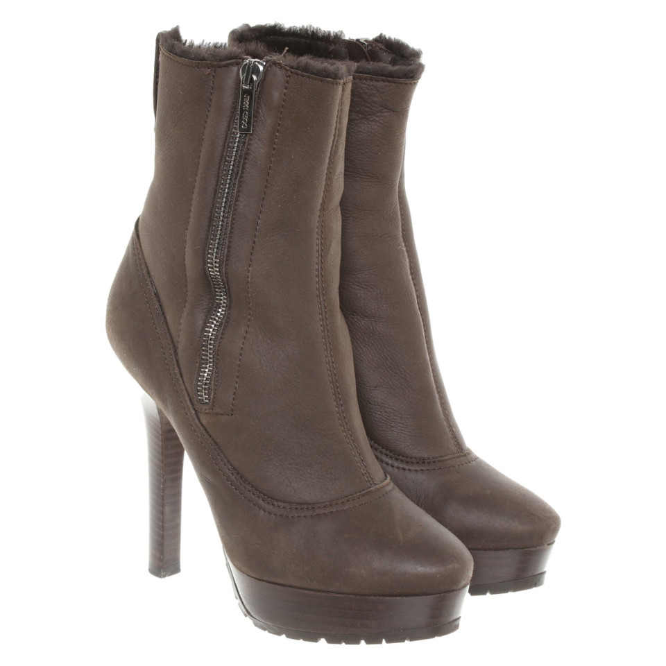 Jimmy Choo Ankle boots Leather in Brown