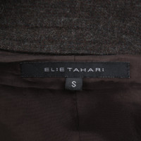 Elie Tahari Cappotto in lana grigio-marrone