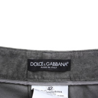 Dolce & Gabbana Samt-Hose in Grau