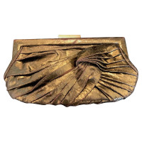 Anya Hindmarch Bronze Leder clutch Tasche