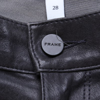 Frame Denim Leather pants in khaki
