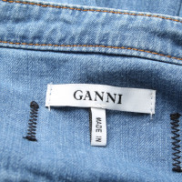 Ganni Top Cotton in Blue