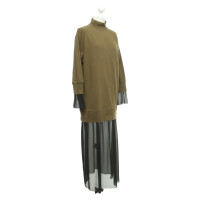 Mm6 By Maison Margiela Oversized Kleid in Khaki/Schwarz