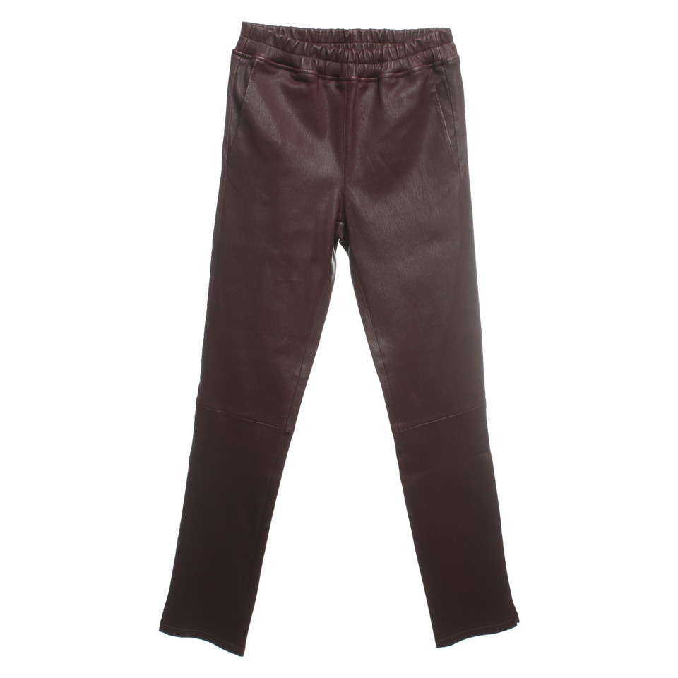 Arma Trousers Leather in Bordeaux