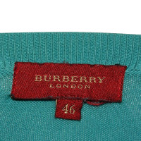 Burberry Jumper verde in cotone a V collo